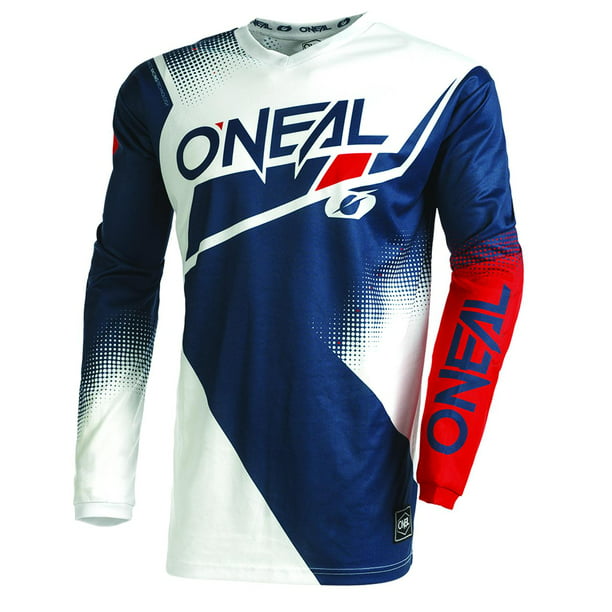 Blue/Red, XL ONeal Mens MX Jersey 